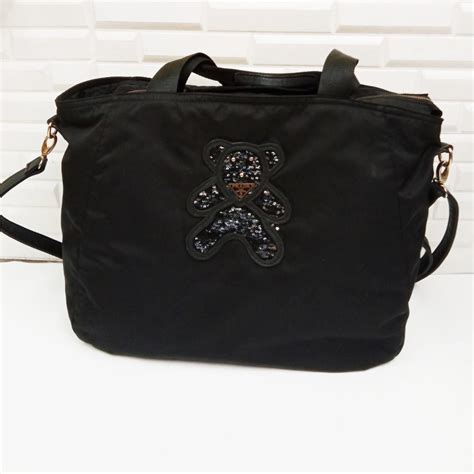 prada bag with sequin bear logo|prada re nylon bag.